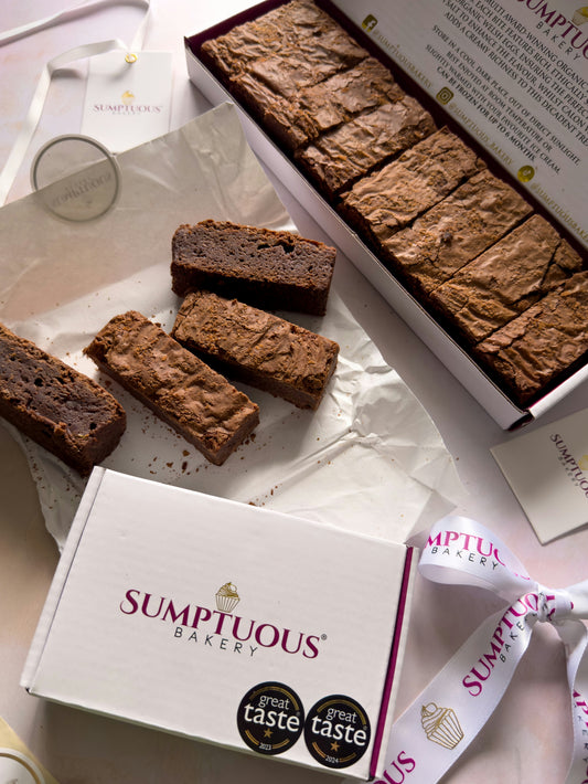 BOX OF 4 GREAT TASTE AWARD WINNING ORIGINAL ORGANIC BROWNIES FROM WALES